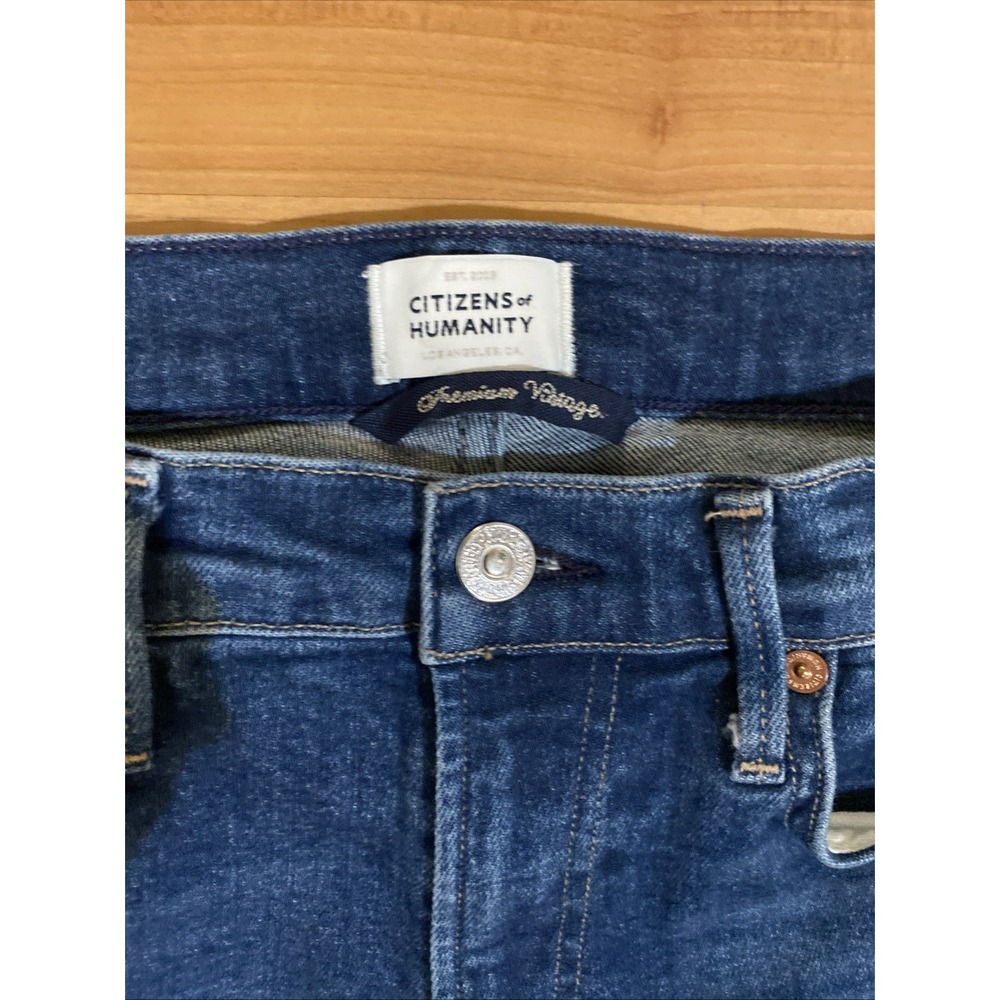 Citizens of Humanity Ella Slim Cropped Jeans Dark Wash Blue Women's Size 27 - Picture 4 of 13